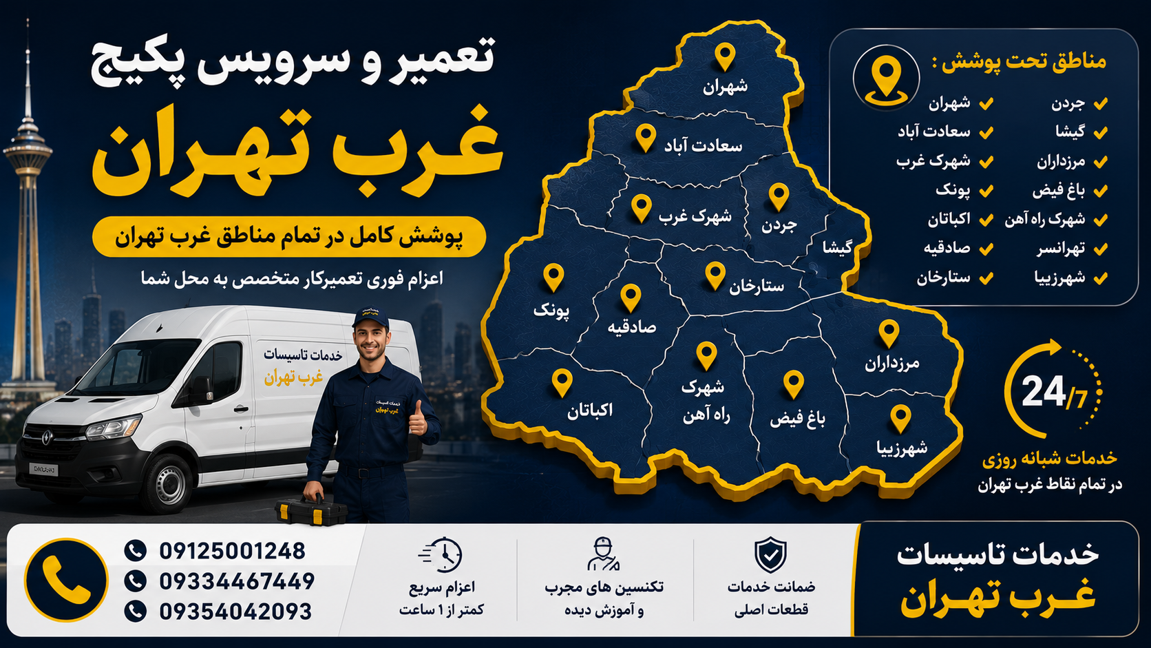 تعمیر پکیج غرب تهران